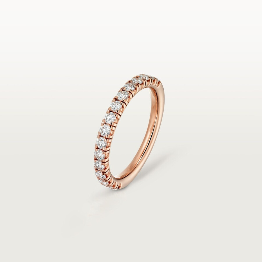 etincelle de cartier wedding band 2.6 mm width semi-paved