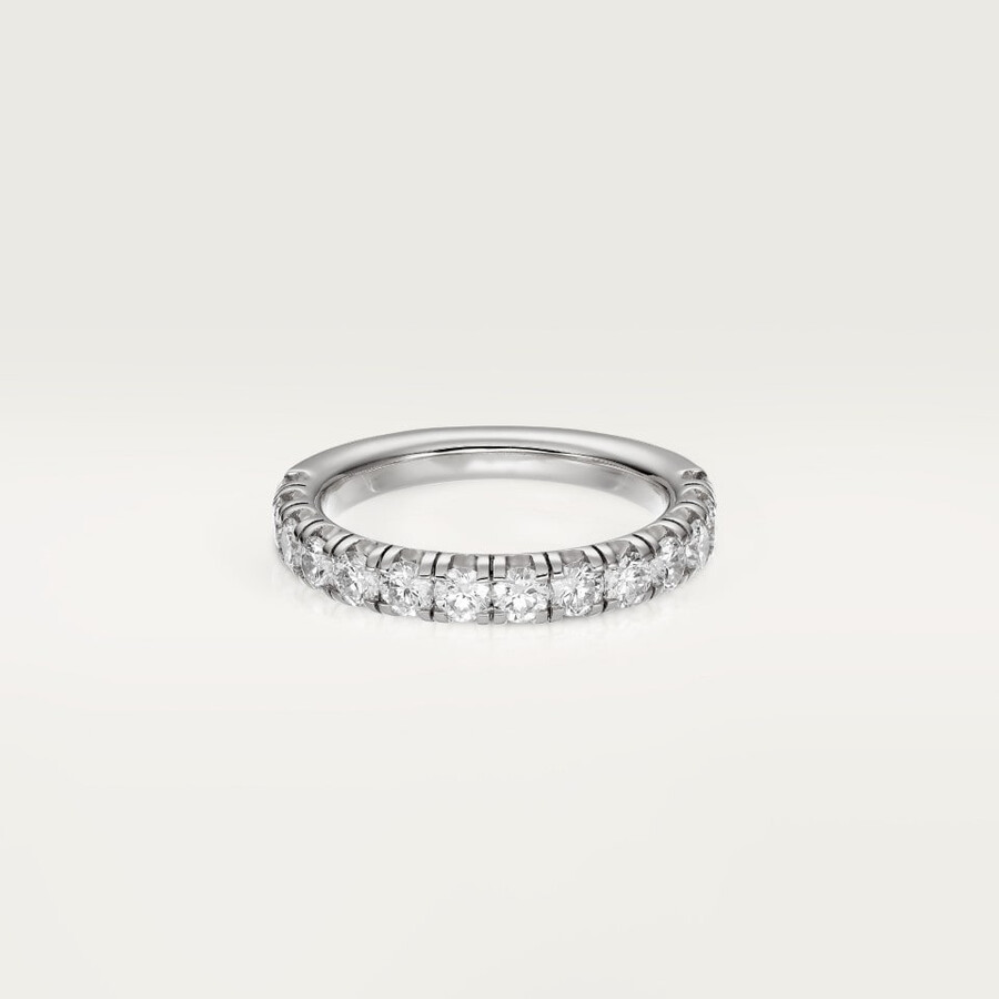 etincelle de cartier wedding band 3.5 mm width semi-paved