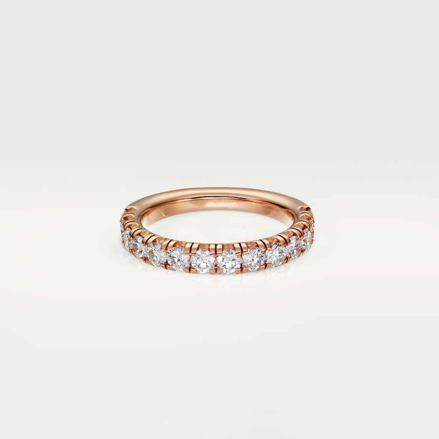 etincelle de cartier wedding band 3.5 mm width semi-paved