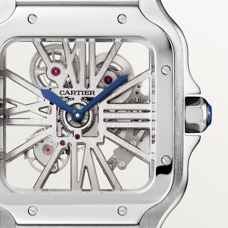 santos de cartier skeleton watch