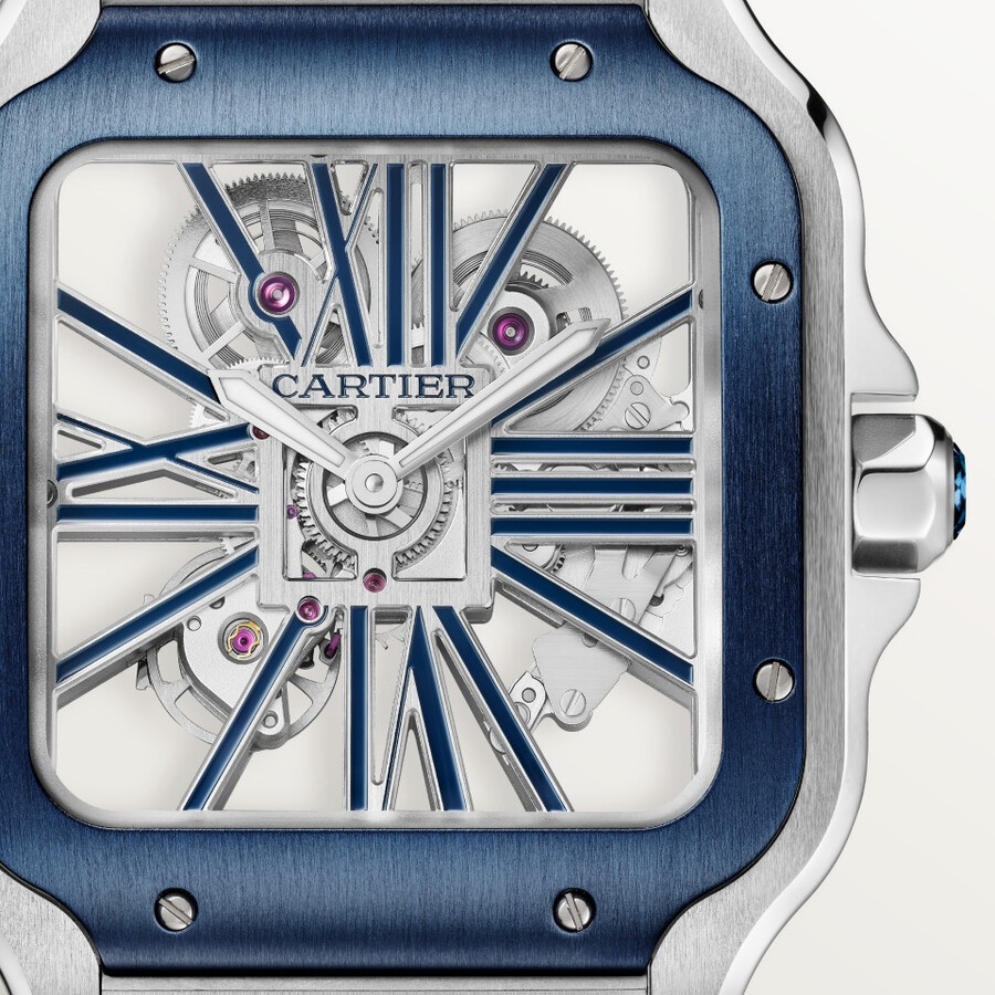 santos de cartier skeleton watch