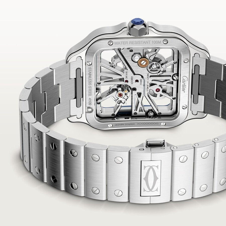 santos de cartier skeleton watch