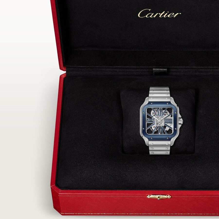 santos de cartier skeleton watch