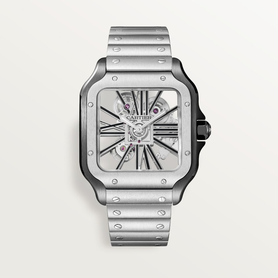 santos de cartier skeleton watch