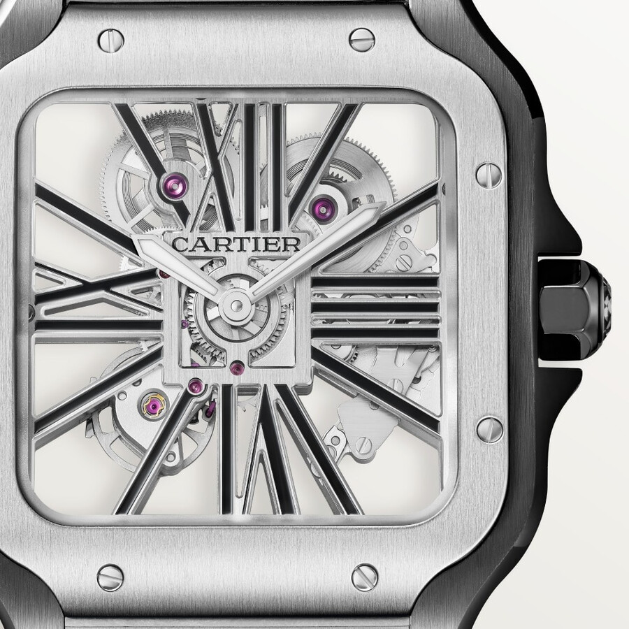 santos de cartier skeleton watch