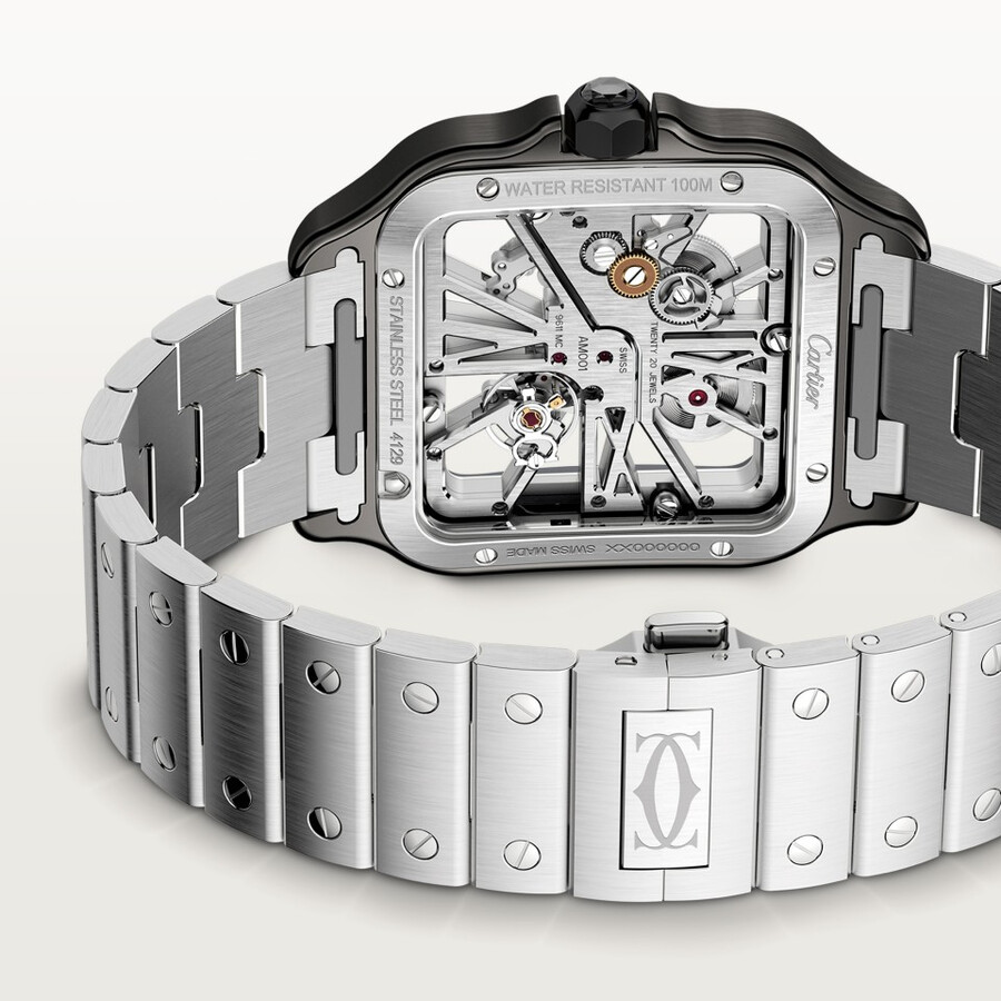 santos de cartier skeleton watch