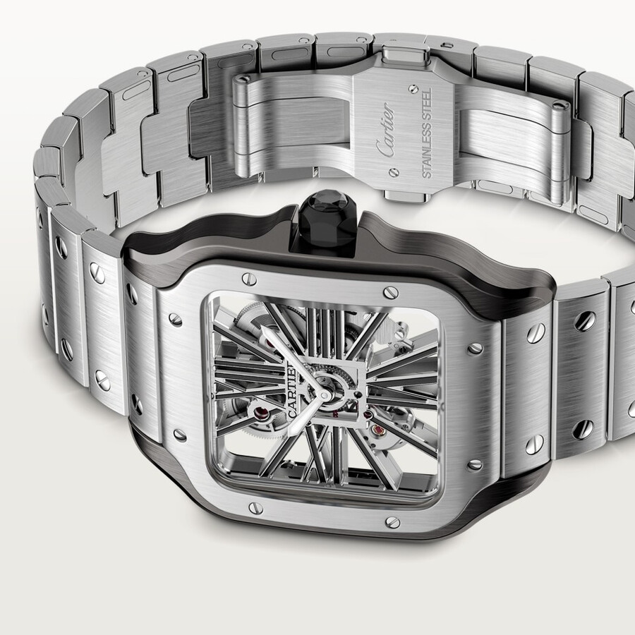 santos de cartier skeleton watch
