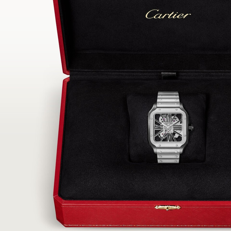 santos de cartier skeleton watch