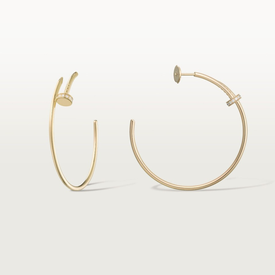 juste un clou hoop earrings large model diamonds