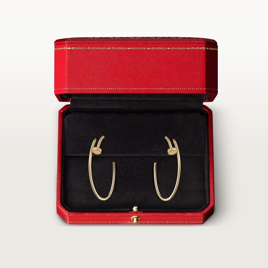 juste un clou hoop earrings large model diamonds