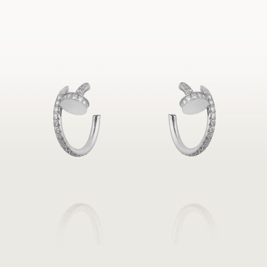 juste un clou hoop earrings small model paved