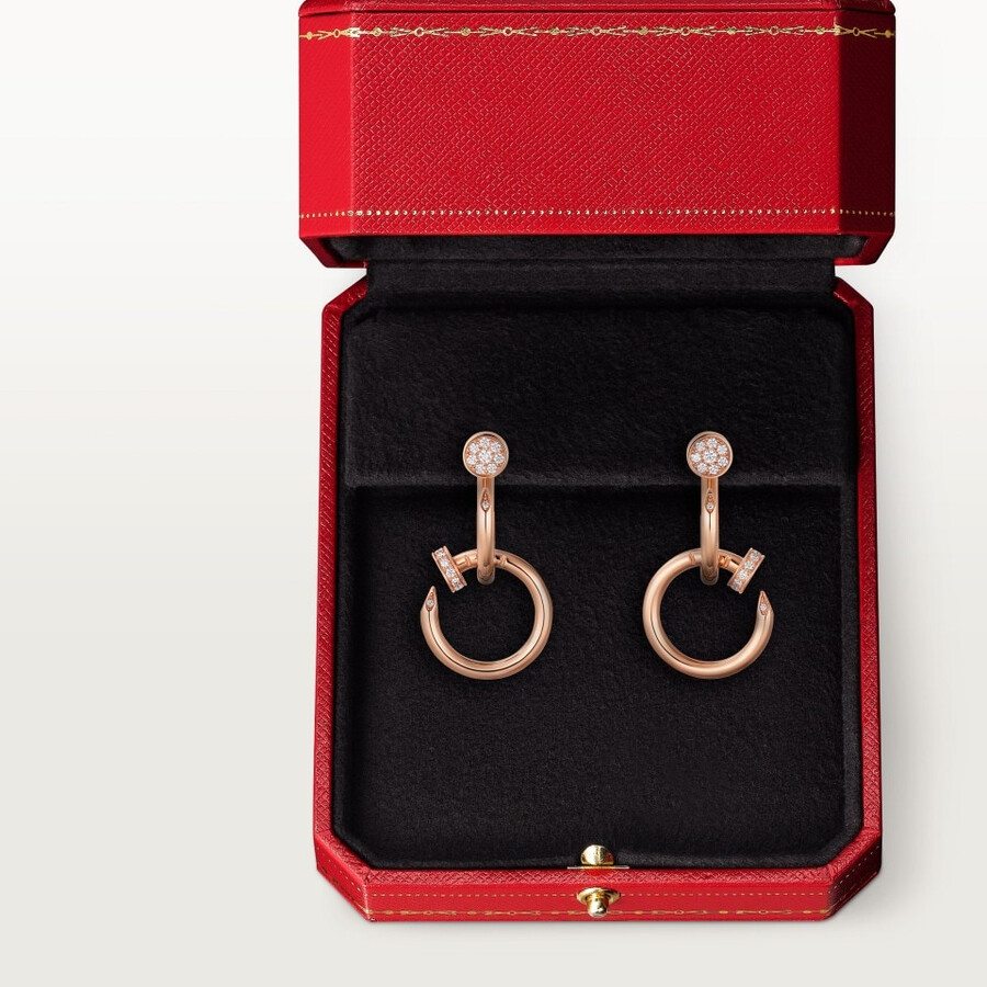 juste un clou earrings double diamonds