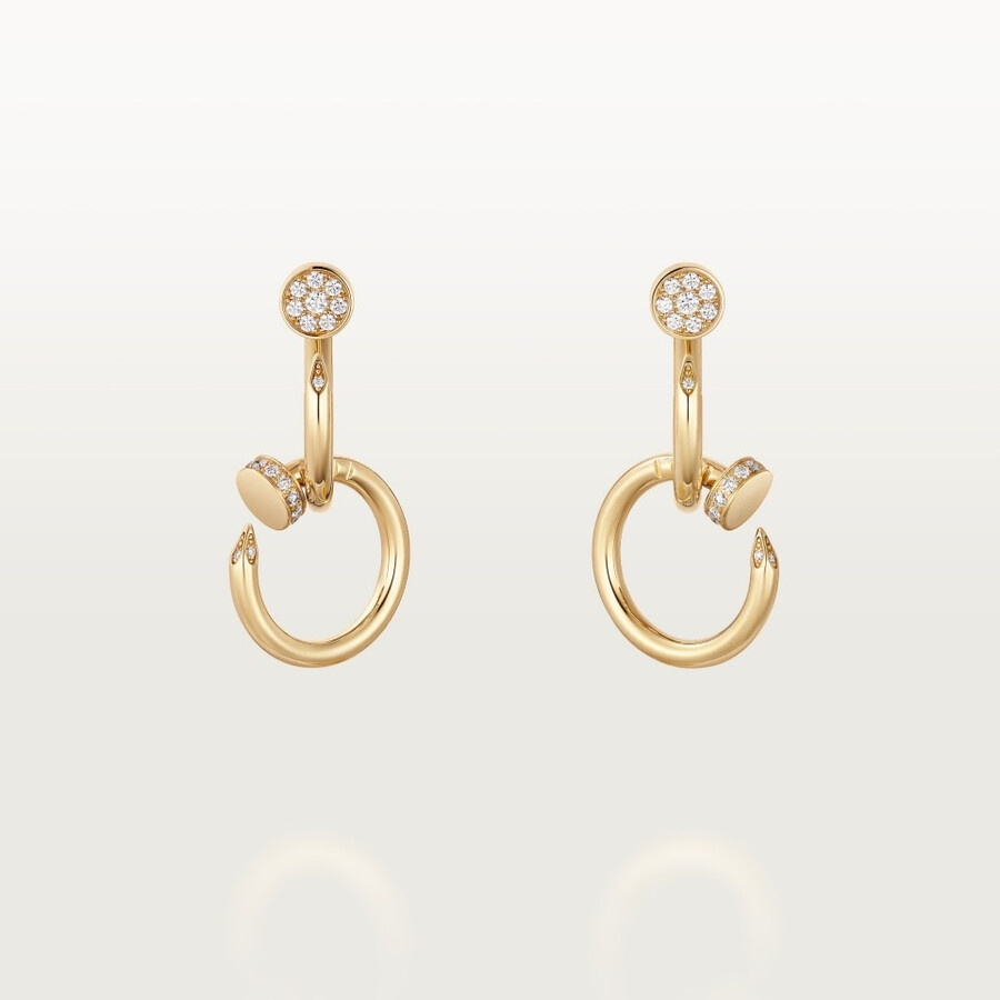 juste un clou earrings double diamonds