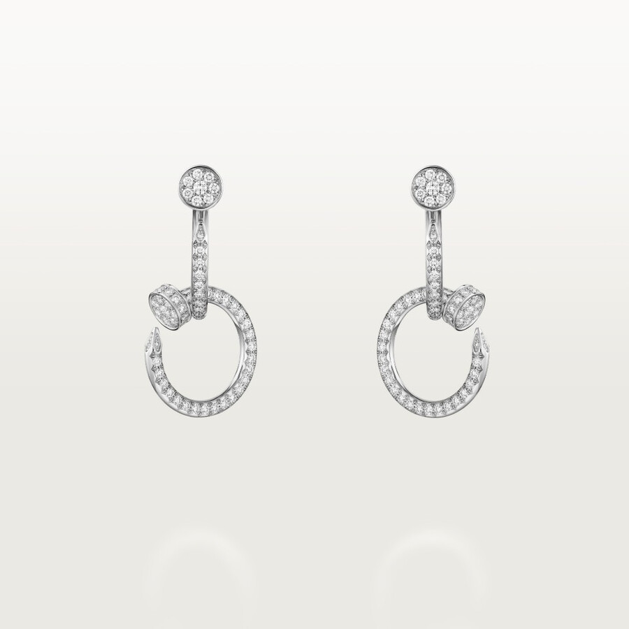 juste un clou earrings double paved