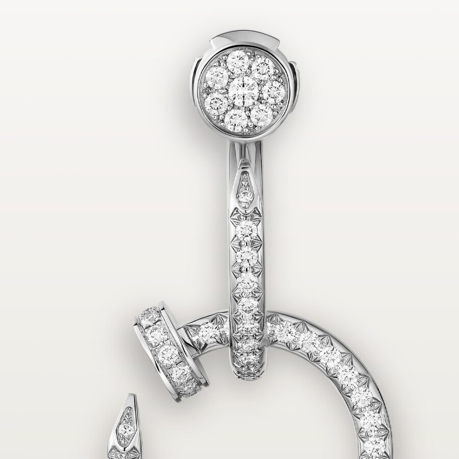 juste un clou earrings double paved