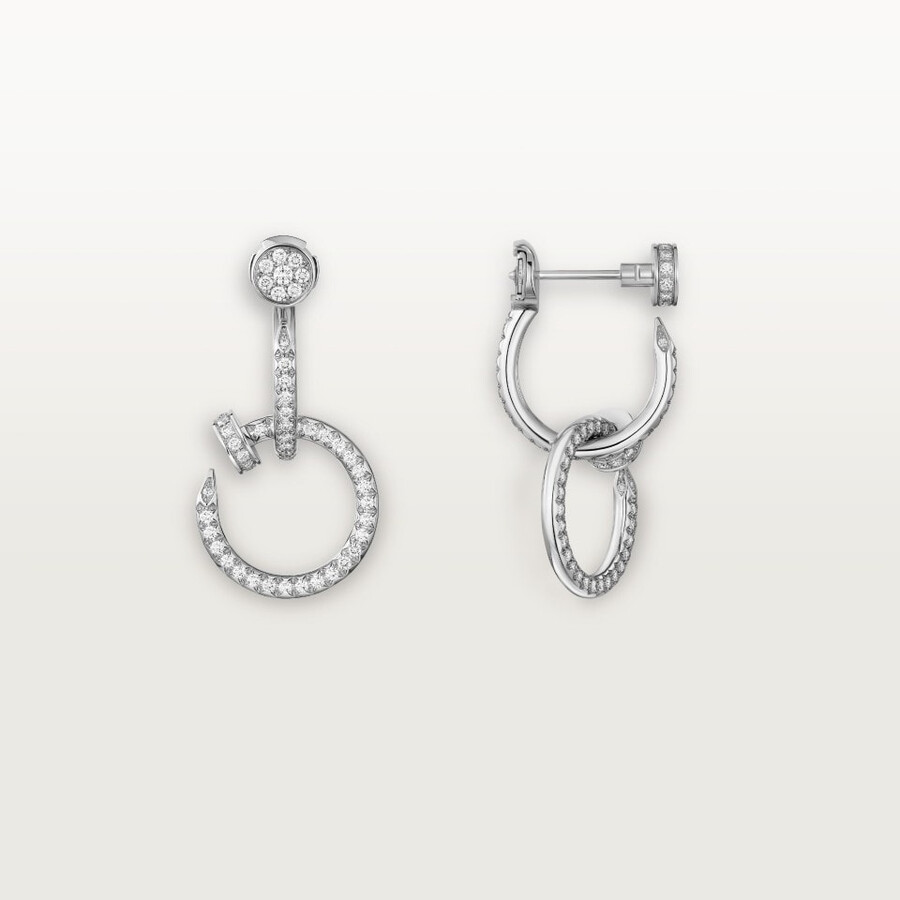 juste un clou earrings double paved