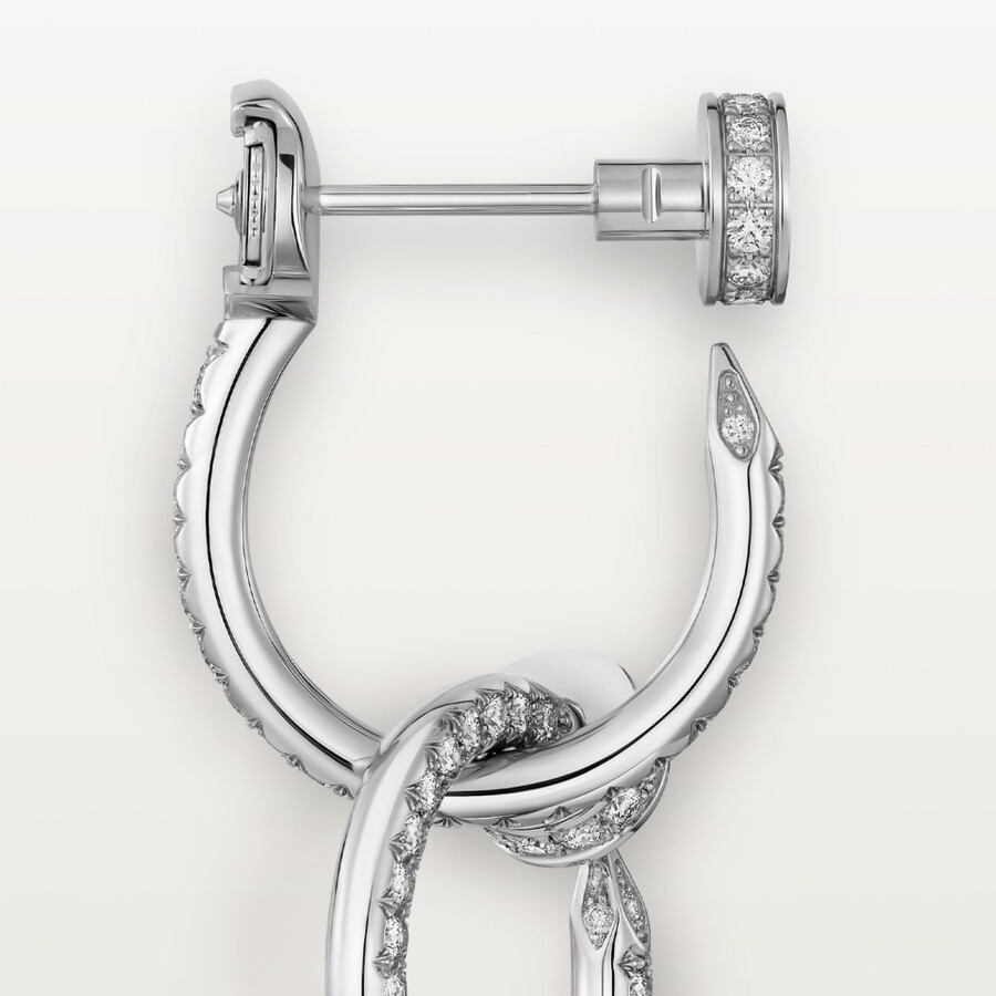 juste un clou earrings double paved