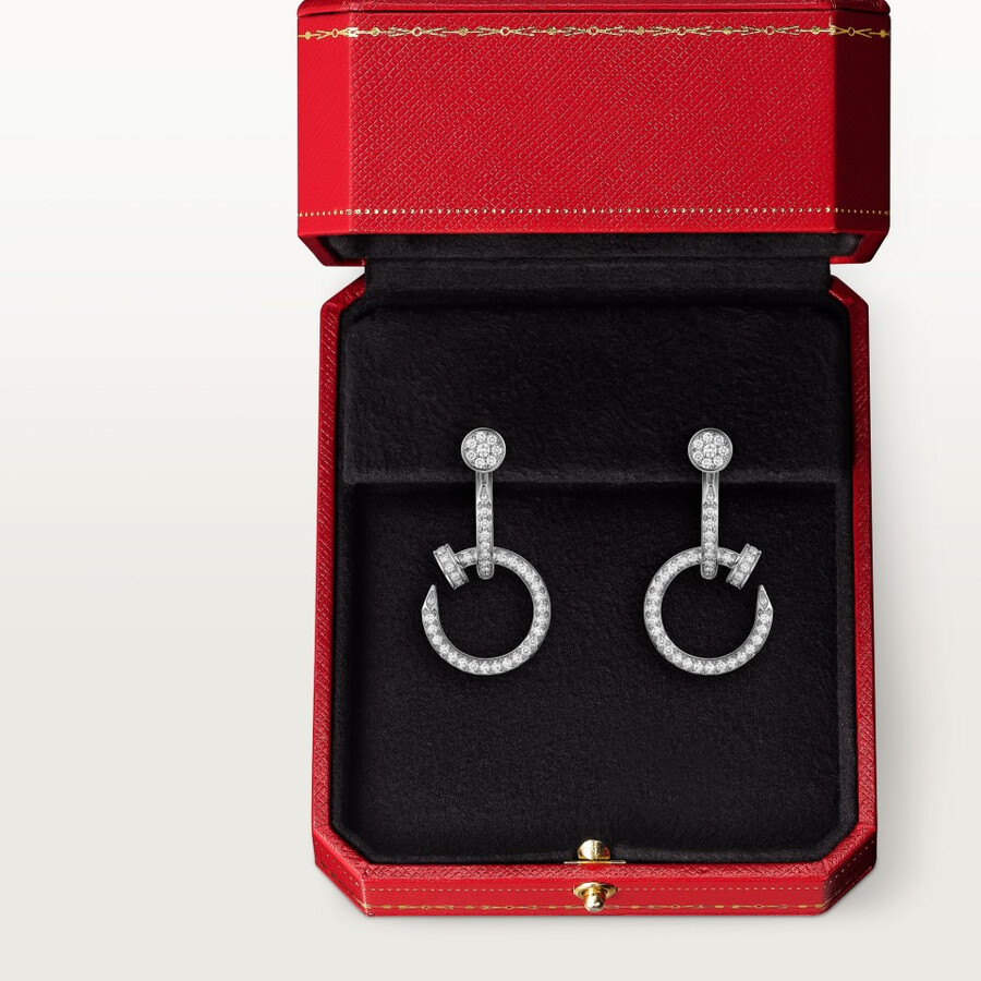 juste un clou earrings double paved
