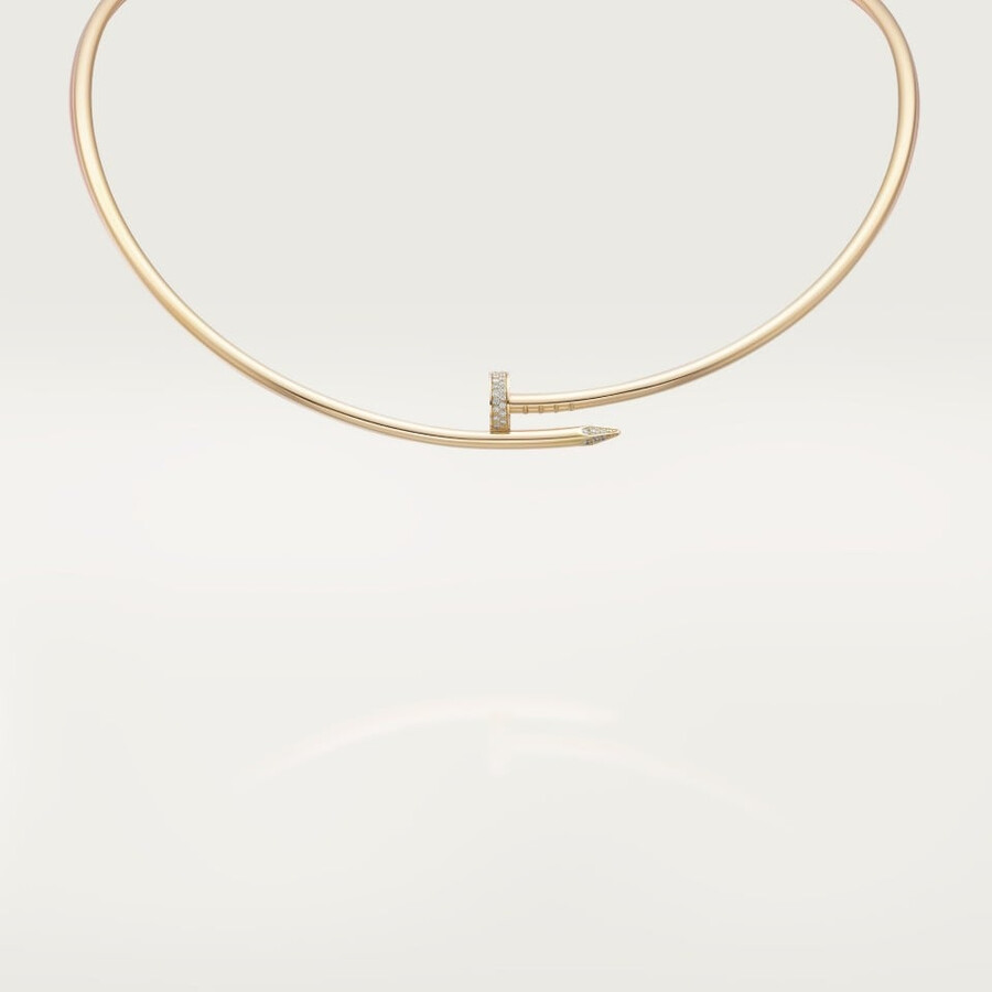 juste un clou torque necklace small model diamonds
