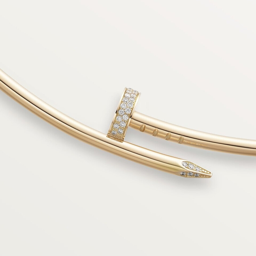 juste un clou torque necklace small model diamonds