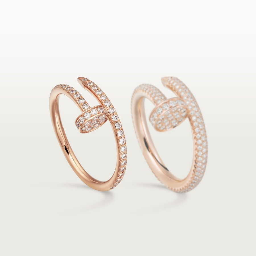 juste un clou ring small model half-paved