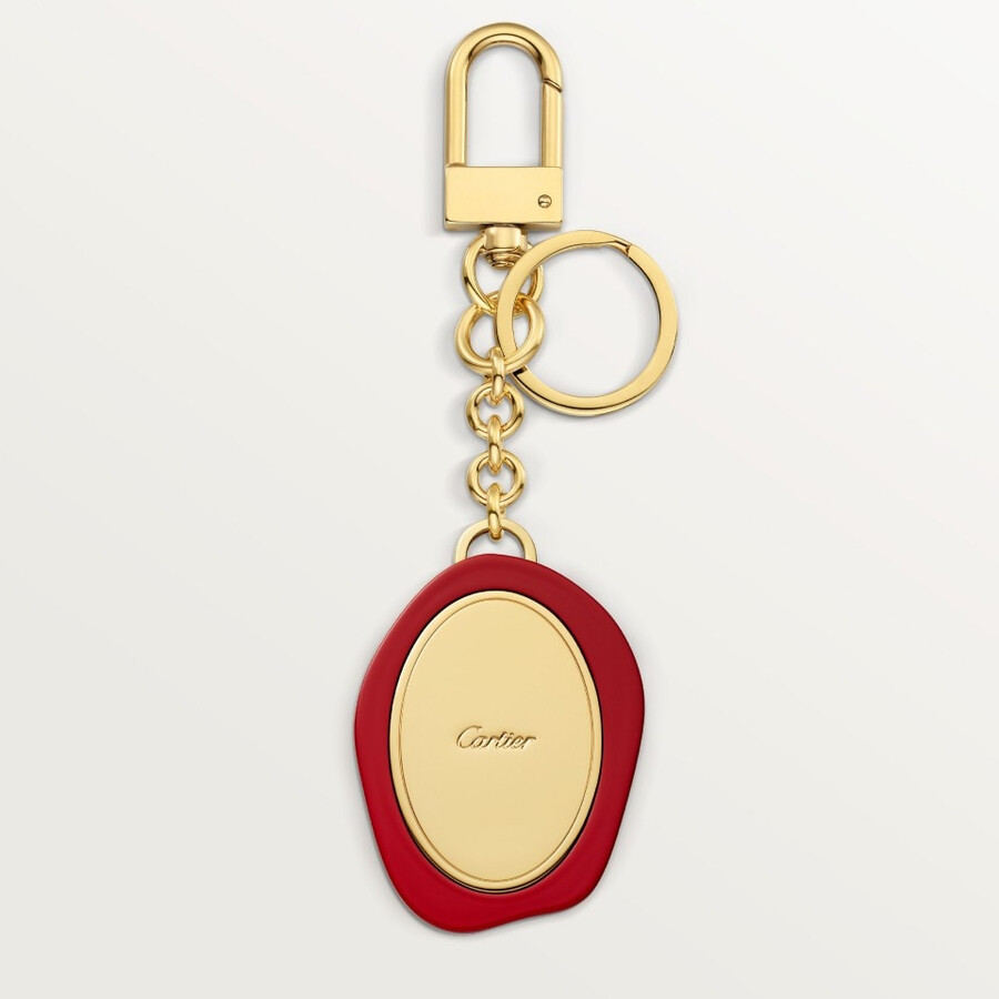 diabolo de cartier key ring with wax seal motif