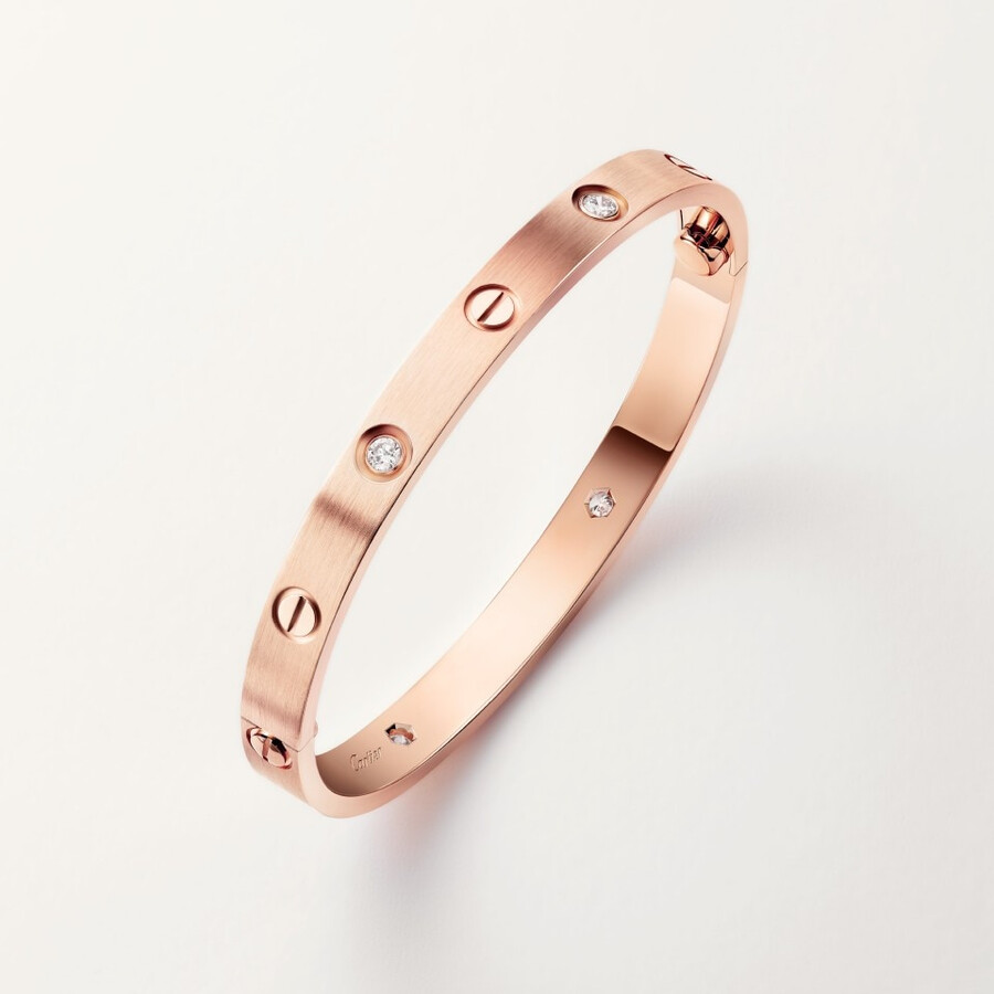love bracelet classic model brushed 4 diamonds