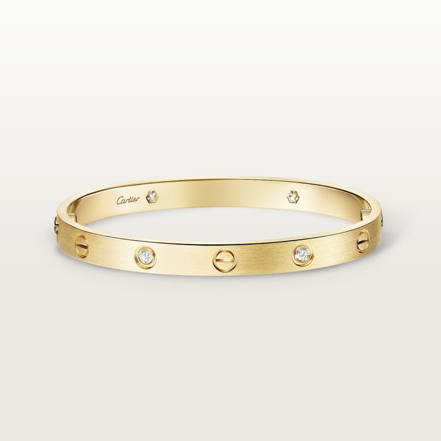 love bracelet classic model brushed 4 diamonds