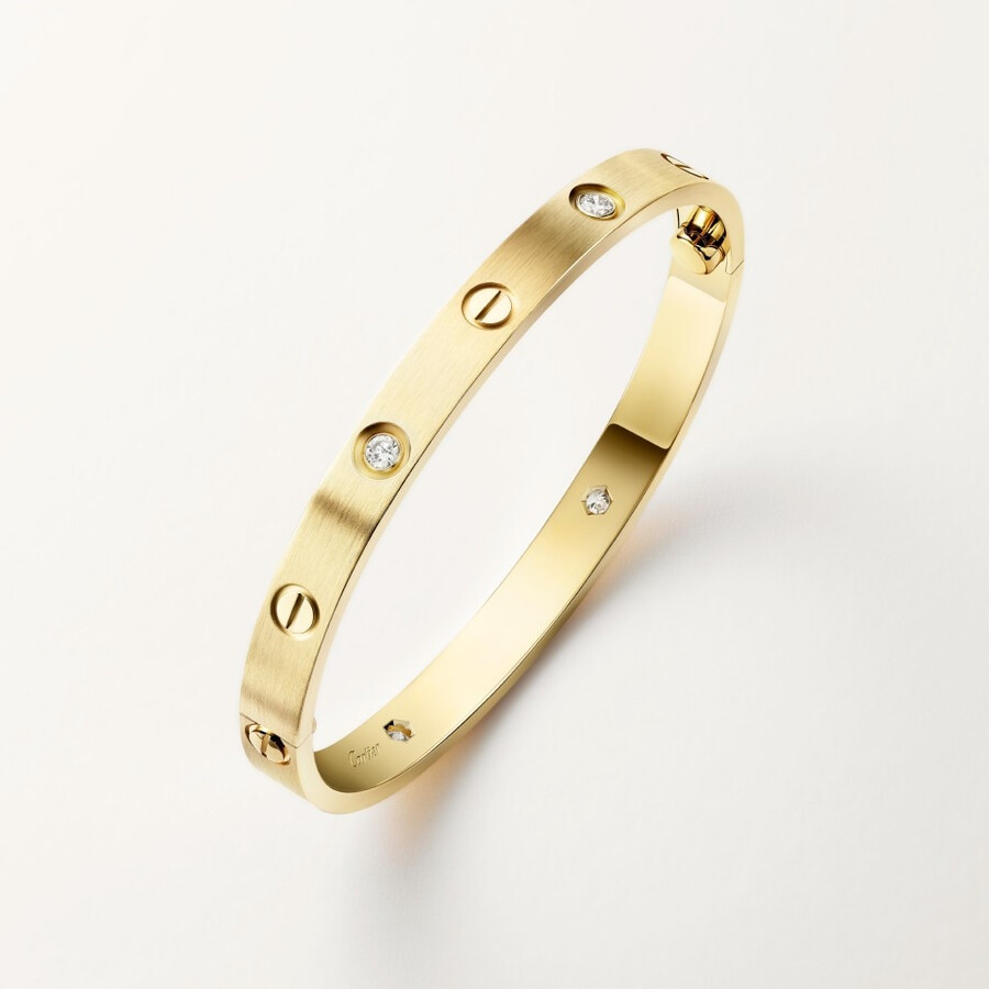 love bracelet classic model brushed 4 diamonds