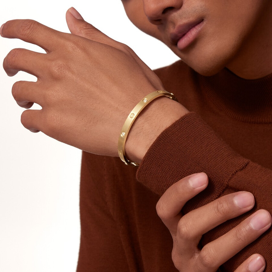 love bracelet classic model brushed 4 diamonds