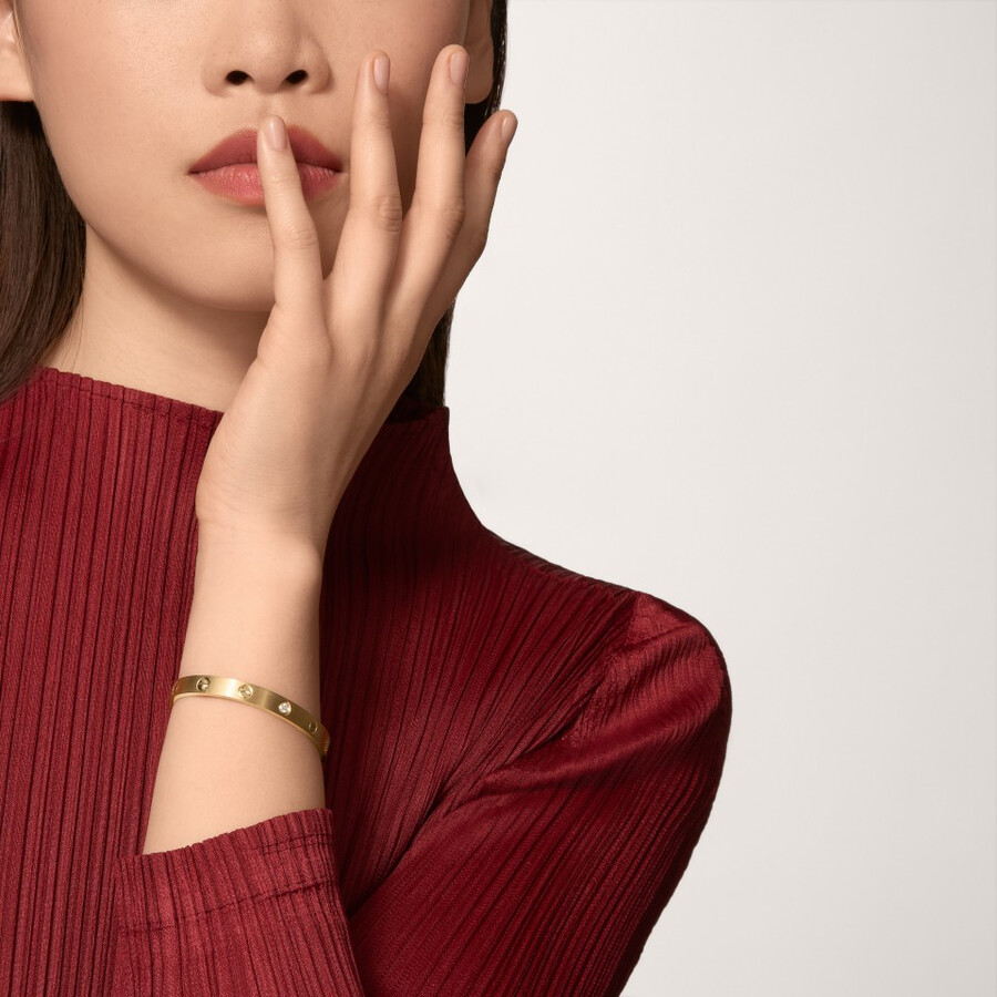 love bracelet classic model brushed 4 diamonds