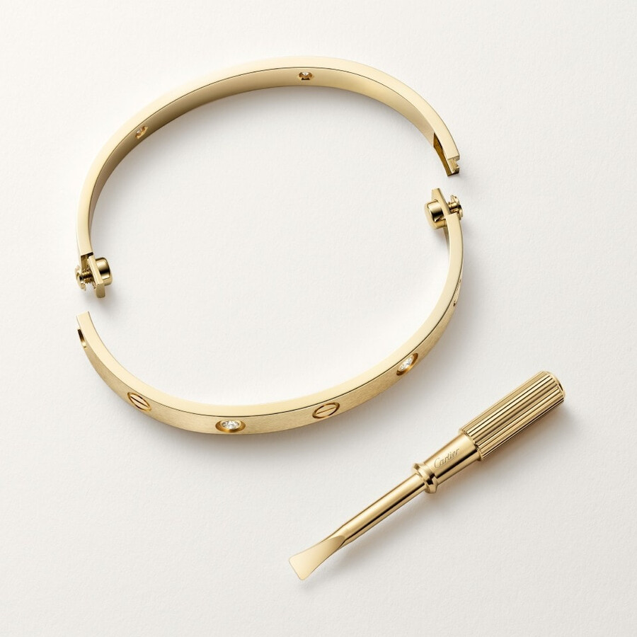 love bracelet classic model brushed 4 diamonds