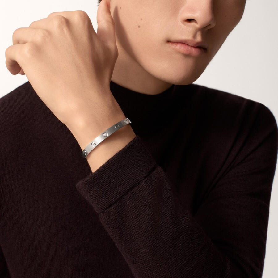 love bracelet classic model brushed 4 diamonds