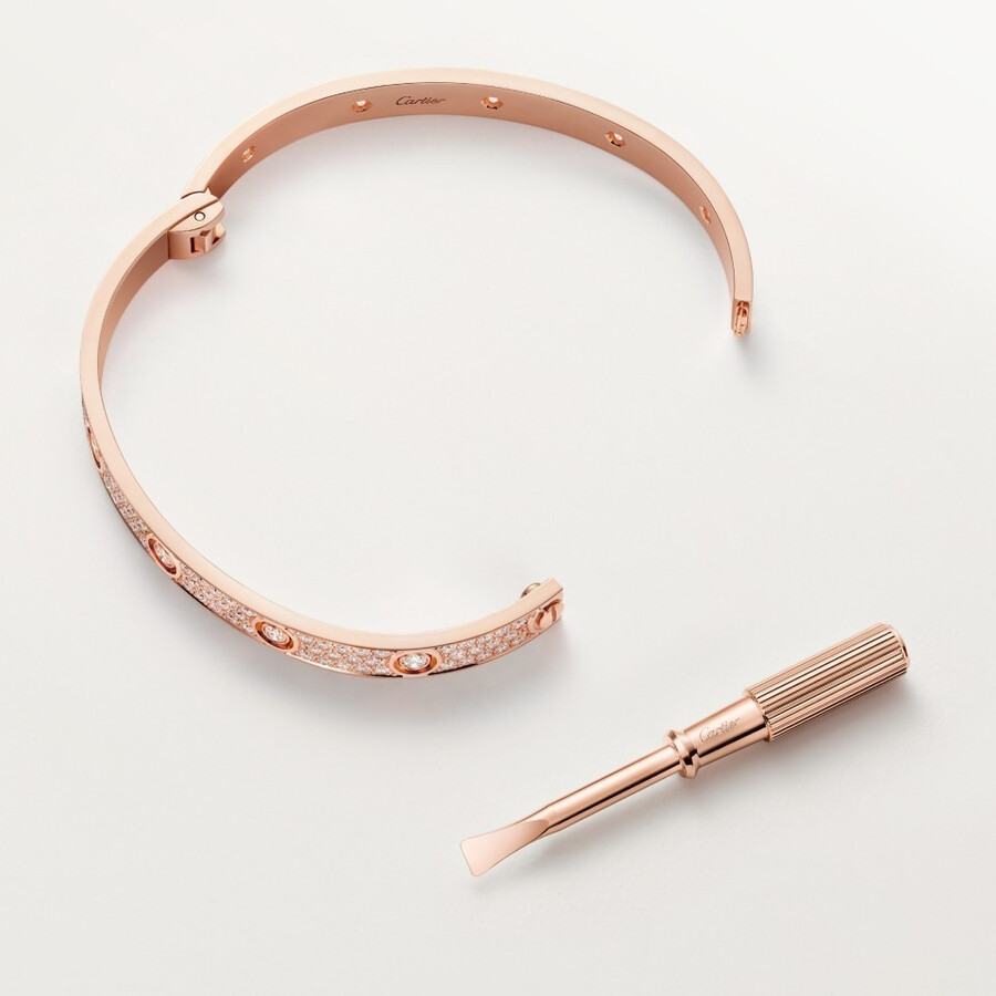 love bracelet classic model paved 10 diamonds