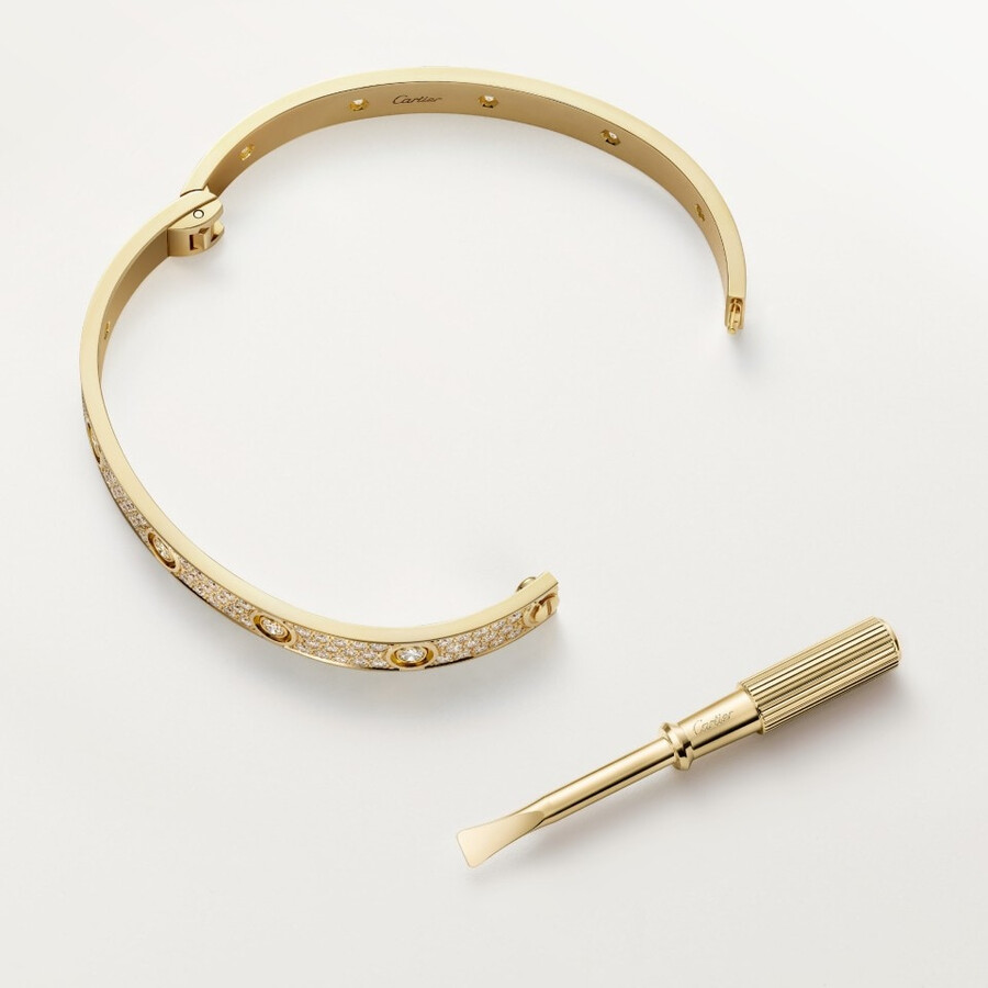 love bracelet classic model paved 10 diamonds