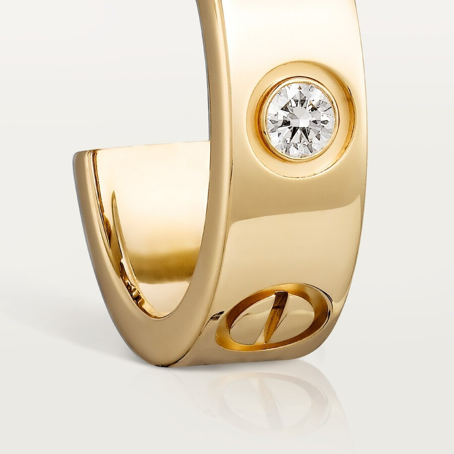 love hoop earrings classic model 2 diamonds