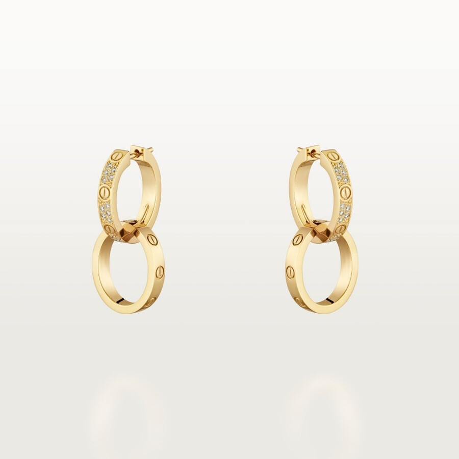 love earrings multiwear half-paved