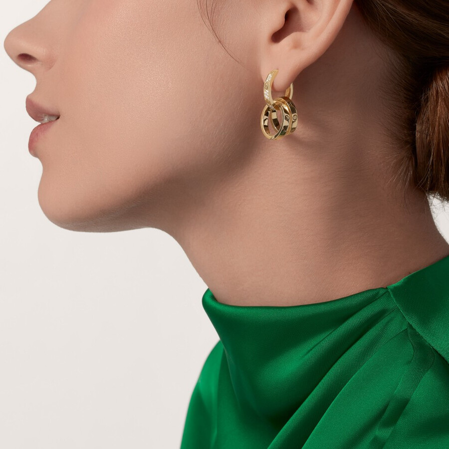 love earrings multiwear half-paved