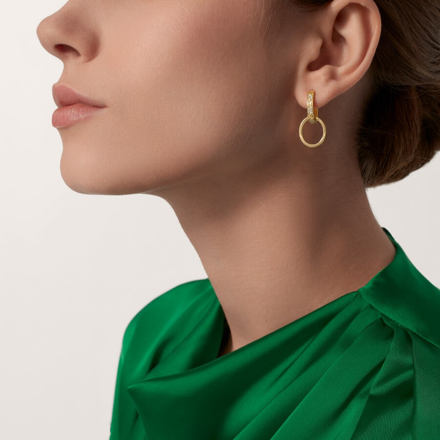 love earrings multiwear half-paved