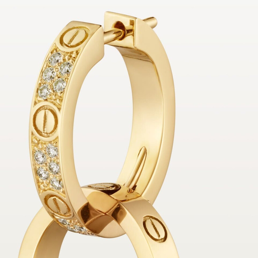 love earrings multiwear half-paved