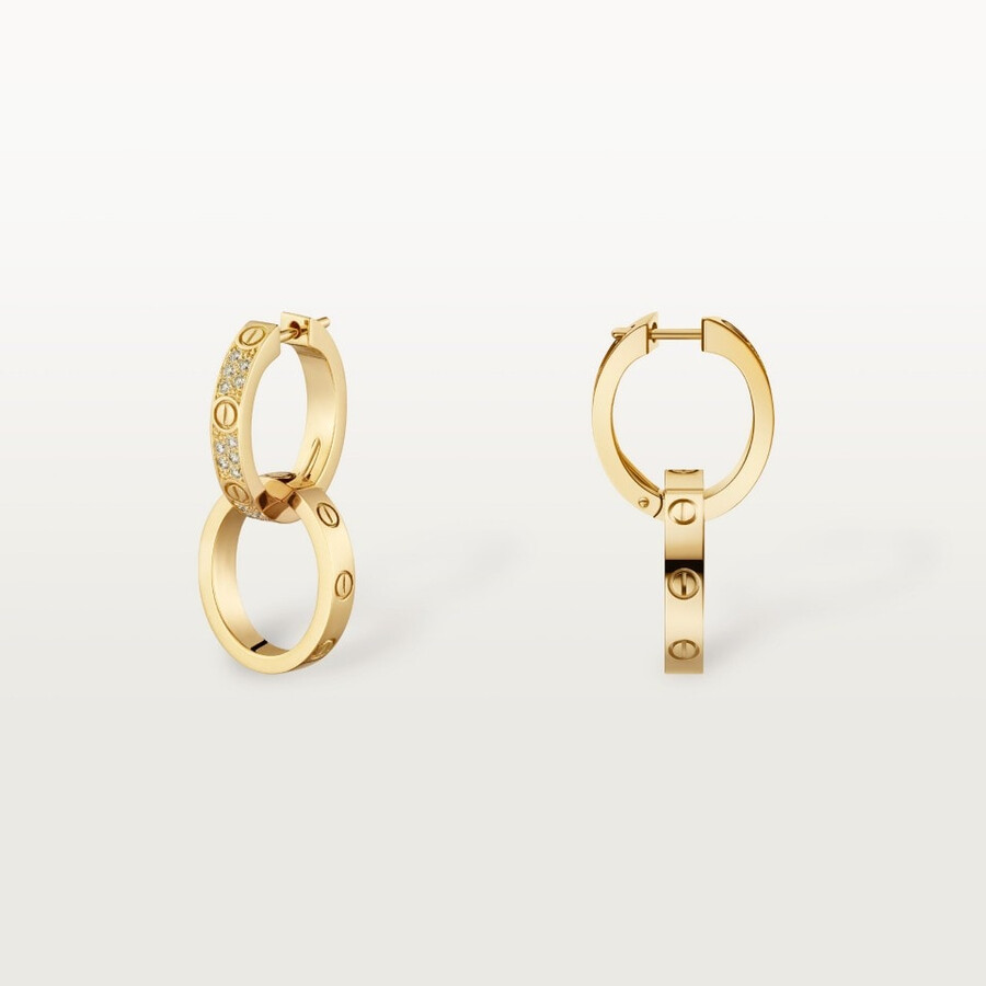 love earrings multiwear half-paved