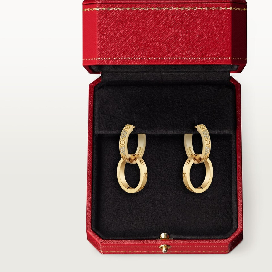 love earrings multiwear half-paved