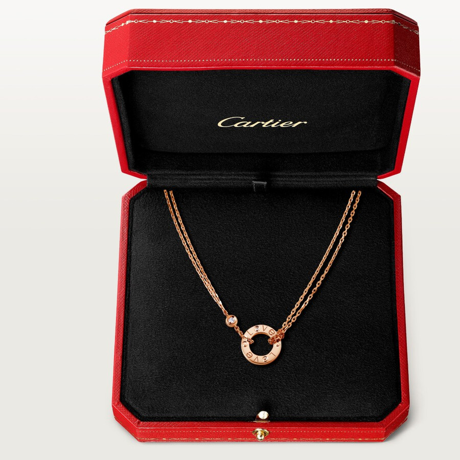 love pendant 2 diamonds