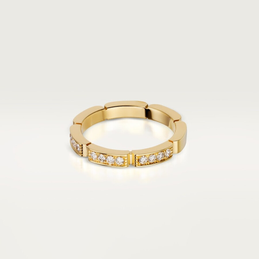 maillon panthère wedding band half-paved