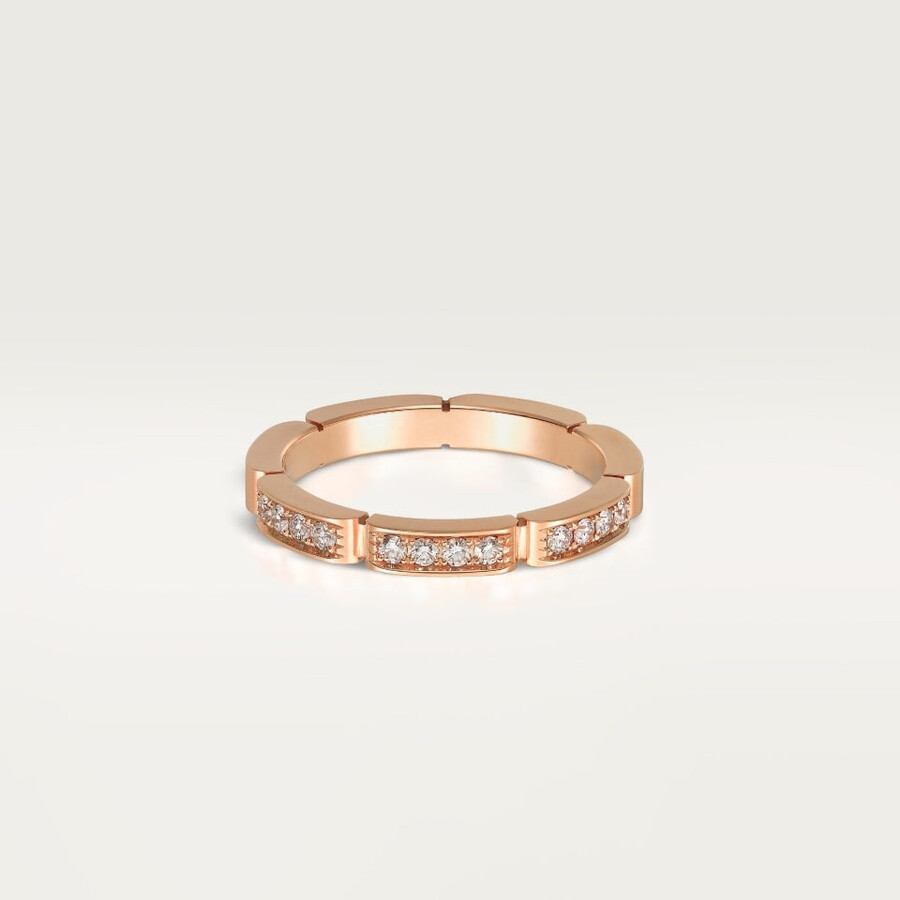 maillon panthère wedding band half-paved