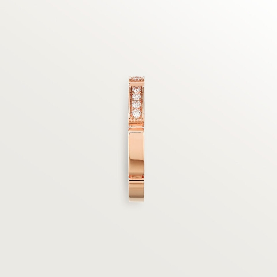 maillon panthère wedding band half-paved