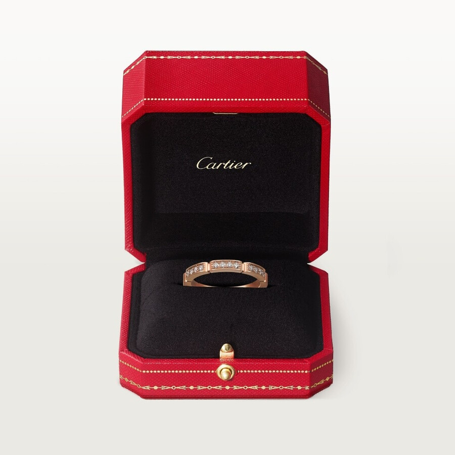 maillon panthère wedding band half-paved