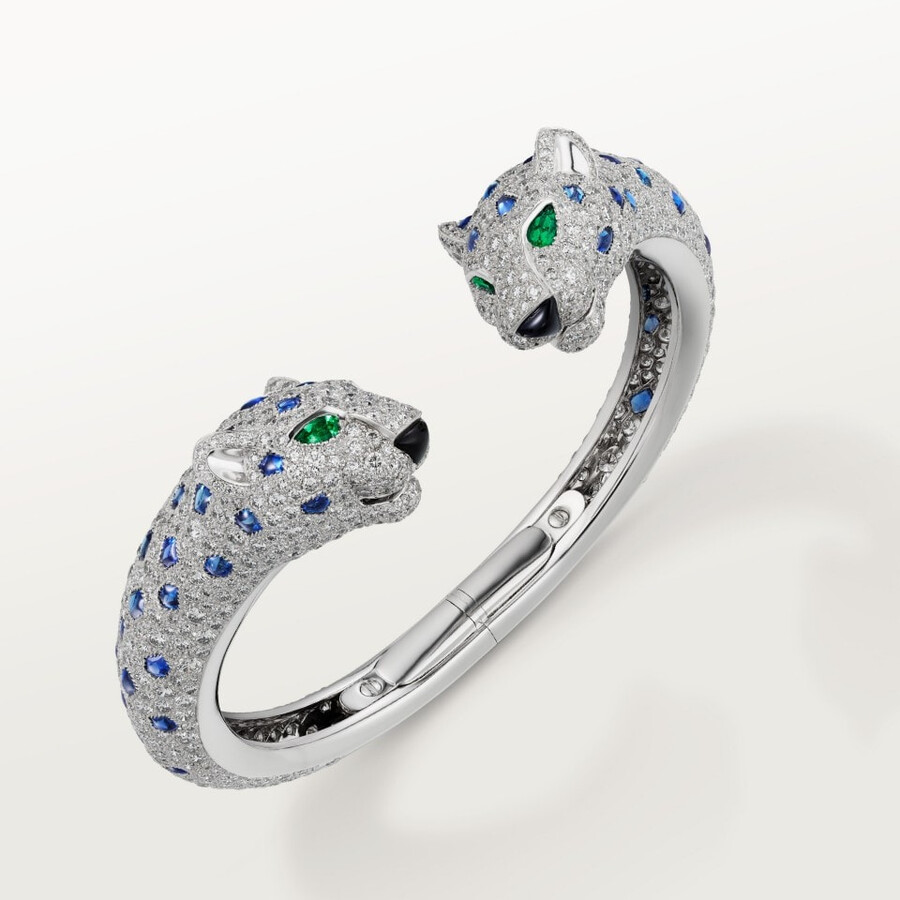 panthère de cartier bracelet sapphire paved