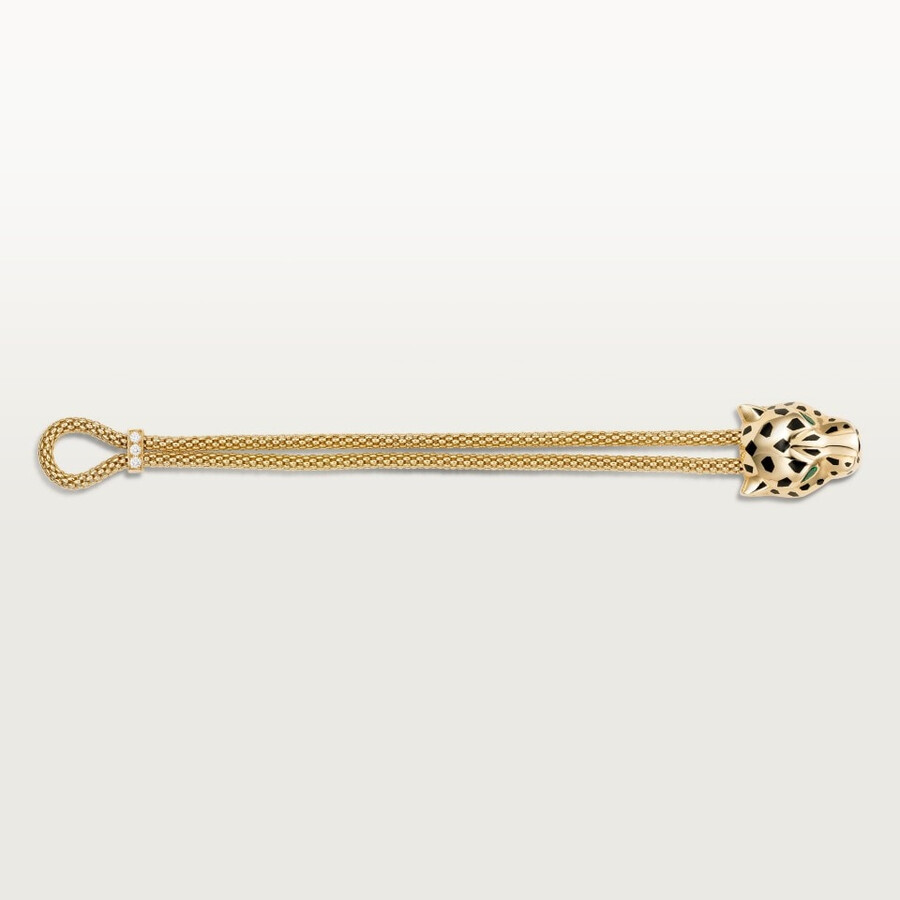 panthère de cartier bracelet on chain diamonds