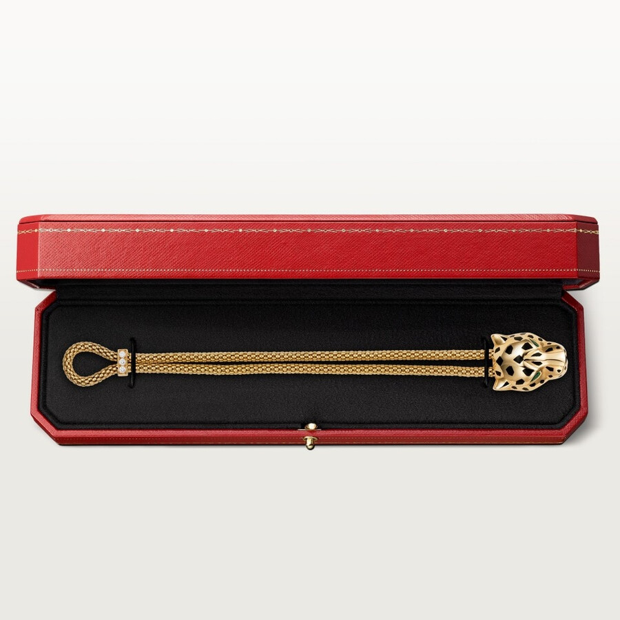 panthère de cartier bracelet on chain diamonds